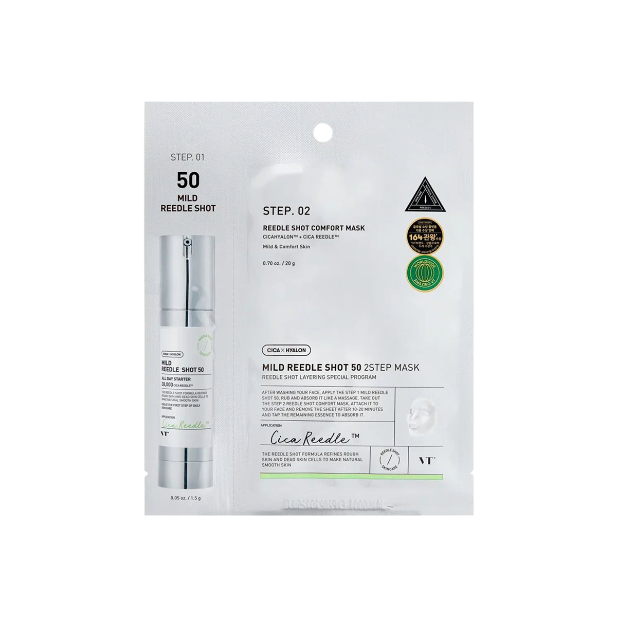 VT Cosmetics Mild Reedle Shot 50 2-Step Mask