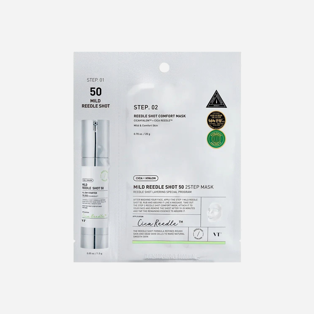 VT Cosmetics Mild Reedle Shot 50 2-Step Mask